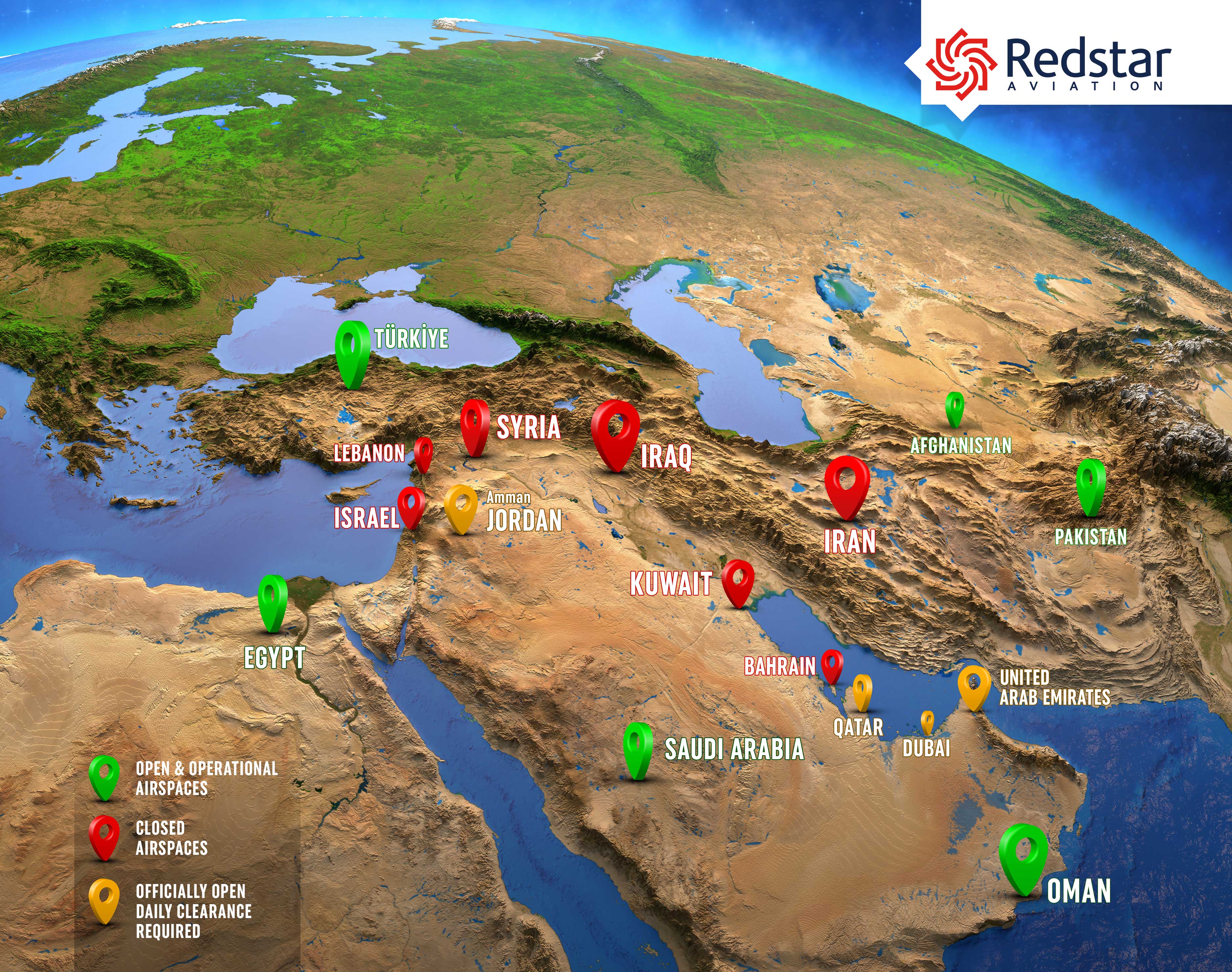 Middle East Airspaces Status 